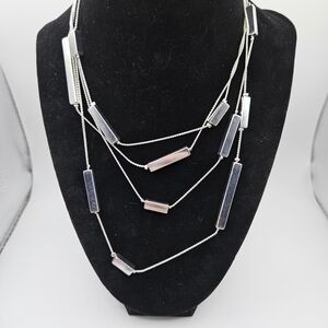 Chico's Silver Layered Necklace